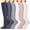 Light Pink, variant on Cdudpw Womens Trouser Socks, 6 Pairs Silky Knee High Nylon Dress Socks, Opaque Stretchy(Green,S)