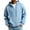 Light Blue, variant on Chiccall Hoodies for Men Quarter Zip Textured Hooded Sweatshirts Casual Loose Pullover Fashion Solid Outerwears with Pocket