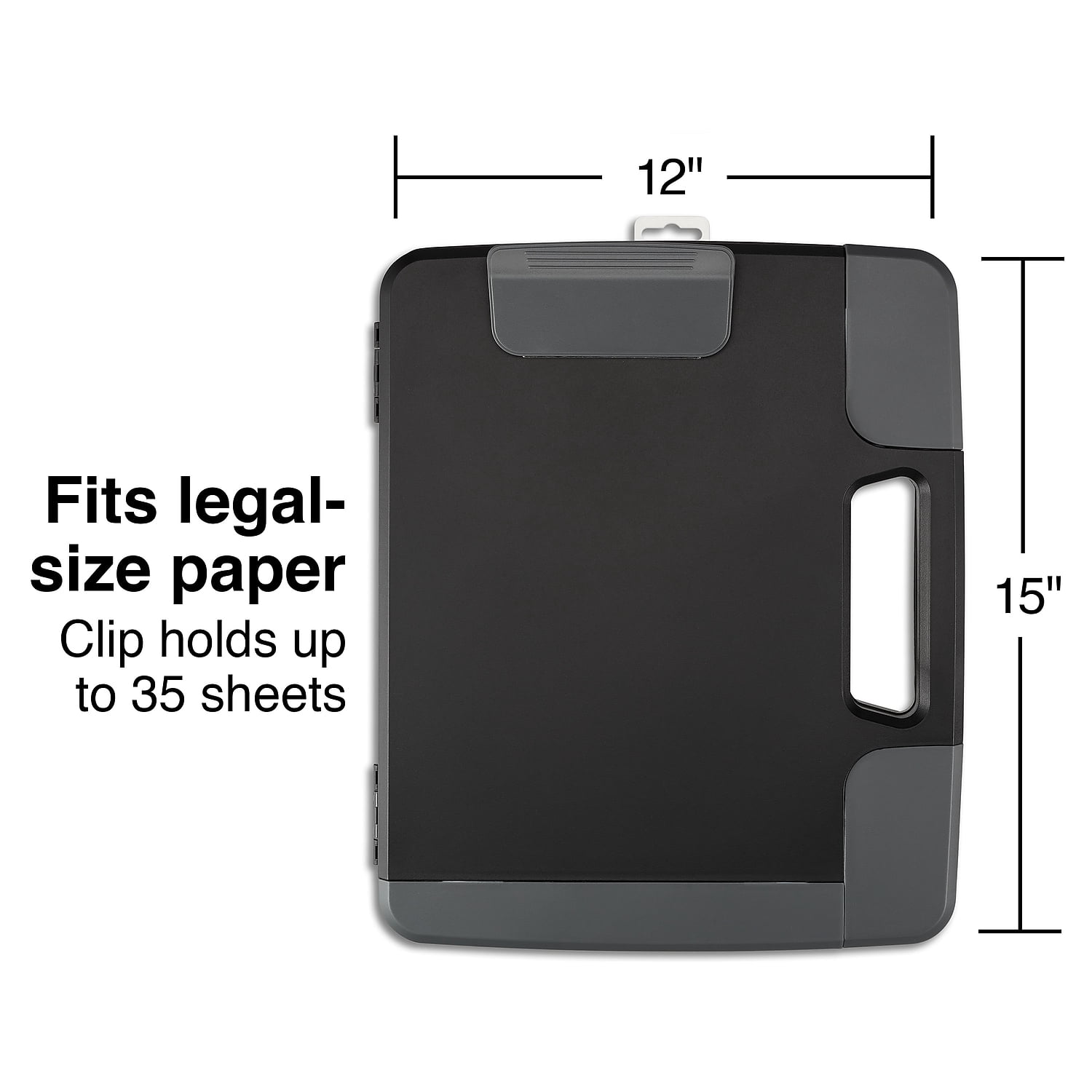 Staples Plastic Storage Clipboard Letter Size Black 2/Pack ST28541-CCVS