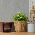 thumbnail image 3 of 8 Pcs Boisson avec Support en Cuir, Ensemble Noyer 4 Pouces 100 % Naturel et Bio Centre de Table pour Maison Bureau, 3 of 7