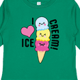 thumbnail image 4 of Inktastic I Love Ice Cream with Cute Ice Cream Cone Boys or Girls Long Sleeve Toddler T-Shirt, 4 of 5
