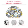 thumbnail image 3 of KLL Sea Turtle Pattern Shower Cap & Bath Cap for Women,Reversible Oversized Waterproof Shower Caps for all Hair Lengths,Elastic Reusable Bathing Hair Cap, 3 of 6