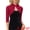 Dark Red, variant on Women's Stand Collar Sheer Floral Lace Bolero Shrug M Black