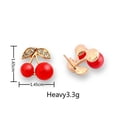 thumbnail image 3 of DPTALR Bijoux Décontractés pour Femmes Boucles d'Oreilles Rouges en Alliage de Diamant, 3 of 6
