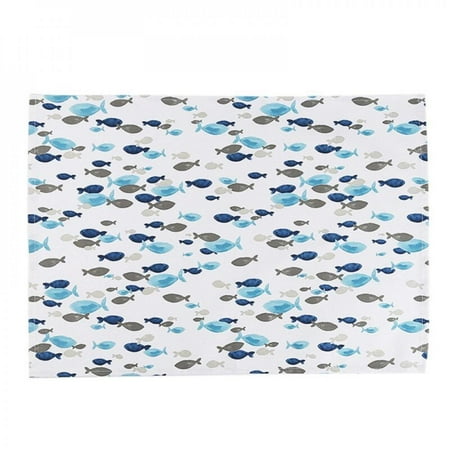 

Spree 4pcs/set Kitchen Tea Towels Pure Cotton 40x60cm The Blue Mediterranean Fish Printing Cloth Napkins Table Diner Napkins For Wedding