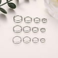 thumbnail image 3 of 5PCS Double Nose Hoop Ring 316L Conch Earring Helix Piercing Septum Nose Jewelry Surgical Steel Cartilage Earrings Nose Clicker Rings Rook Tragus Lobe Lip Piercing Jewelry 6 to 12 mm, 3 of 7