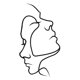 thumbnail image 1 of Line Face Metal Wall Art, Metal Line Art Wall Decor, 1 of 5