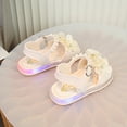 thumbnail image 6 of ZACPNCV Girls Open Toe Sandals LED Light Up Soft Sole Comfort Beach Shoes Summer, 6 of 9