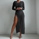 thumbnail image 4 of Vestido playero de encaje de crochet para mujer, con cuello redondo, para playa, 4 of 6