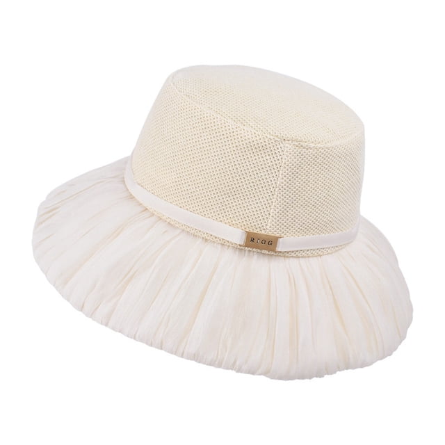 Chapeaux Seau Tendance pour Femmes Bord Grand Réglable Chapeaux de Soleil Accessoire d'Été pour Activités Extérieures et Tenue Décontractée