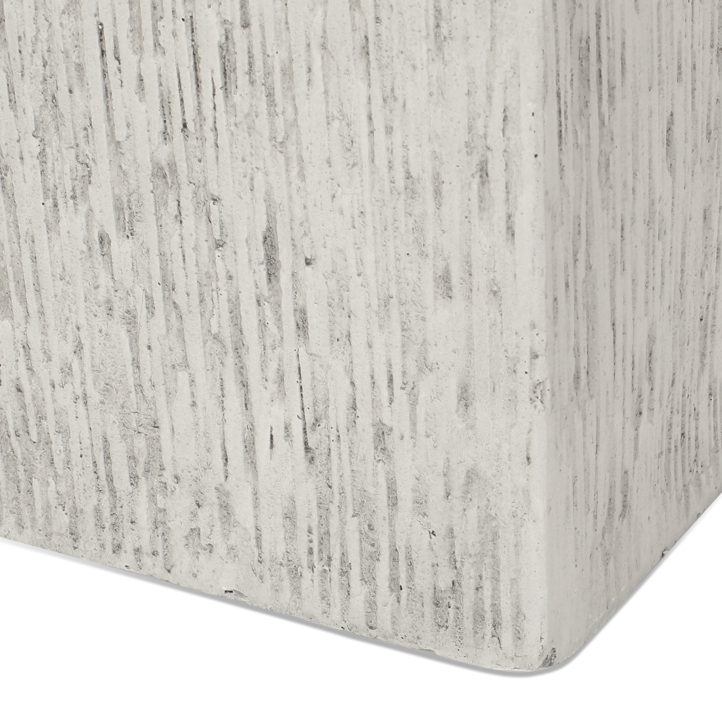 Clough Cast Stone Outdoor Small Planter, Antique White