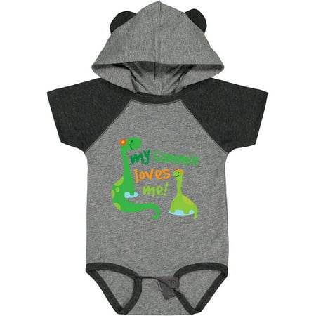 

Inktastic Gammie Loves Me Grandson Dinosaur Gift Baby Boy Bodysuit