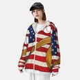 thumbnail image 3 of Fotbe American Flag And Baseball Chaqueta con Protección Solar UPF 50+ para Hombre y Mujer, Camisa con Capucha y Bolsillos-X-Large, 3 of 7