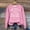 Pink, variant on AOOCHASLIY Valentine's Women Gift Blouse Women's Christmas Printed Round Neck Long Sleeved Top Loose Fitting Sweater
