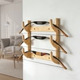 thumbnail image 4 of Xrouty Solid Pine Wall-Mount Bow Rack, Handcrafted Angled Hanger with Padded Yoke for Compound Recurve Bows, Easy Screw Install for Home Display, 4 of 4