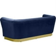 thumbnail image 3 of Meridian Furniture Bellini Solid Wood and Velvet Sofa in Navy, 3 of 6