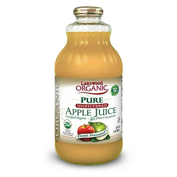 Lakewood Organic Apple Juice Bottles, 32 Fl Oz (Pack Of 6)