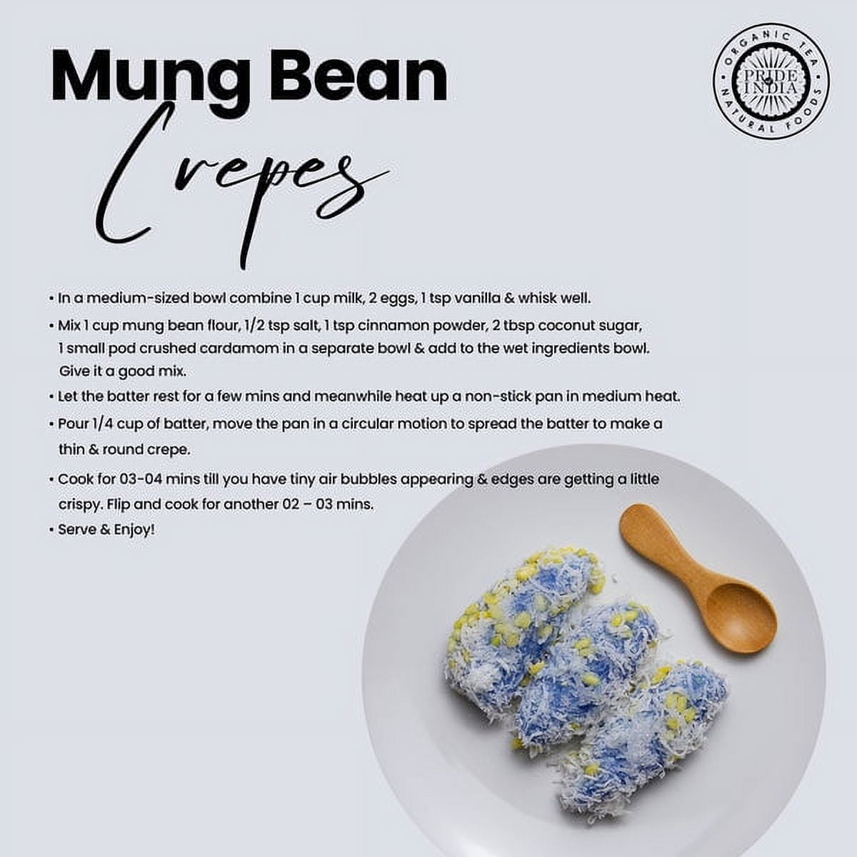 Pride of India - Pack of 6 - Mung Bean Flour, Great for Baking and Cooking, 1 lb Jars, Gluten-Free