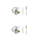 thumbnail image 3 of Sidaley Auricular HIFI de 3,5 mm Auriculares portátiles Auriculares electrónicos Sonido estéreo Blanco 2piezas, 3 of 6