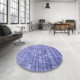 thumbnail image 4 of Ahgly Company Tapis d'Intérieur Lavable en Machine Carré Transitionnel Bleu Ardoise, 7 Pieds Carré, 4 of 7