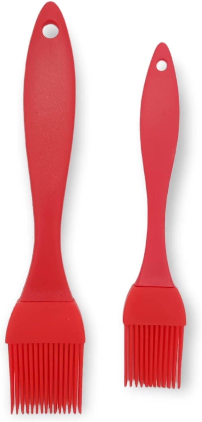 2pc Silicone Basting Brush Set 8" & 6.5" Long Basters Great for