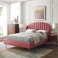 thumbnail image 2 of Modway Lana Queen Performance Velvet Wingback Platform Bed in Dusty Rose, 2 of 11