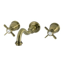 Kingston Brass KS3023BEX Essex Two-Handle Wall Mount Roman Tub Faucet, Antique Brass