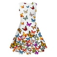 thumbnail image 2 of Youmei Girls Dress Sleeveless Casual Butterfly Sundress for 4-13 Years, 2 of 4