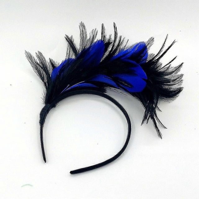 Flamingo Headband, Cute Flamingo Party Head Bopper Feather Colorful Hair Accessories for Girls, Teens, Women (Dark Blue)