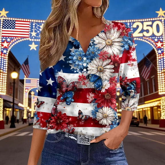 MAIHAN 250th Anniversary Usa Shirt Patriotic Shirt 4th Of July Tee Tops Plus Size American Flag Shirts Crew Neck Short Sleeve Summer T-Shirt American Birthday Shirts Tops
