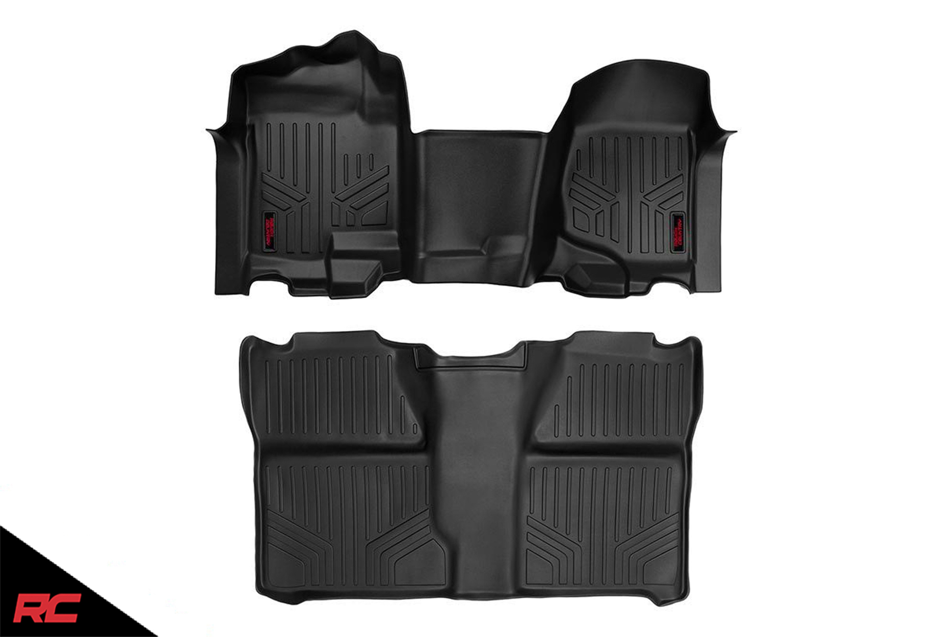 Rough Country Floor Liners compatible w/ 20072013 Chevy Silverado GMC Sierra Rugged Weather