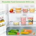thumbnail image 3 of GPED Deli Containers with Lids 48 Sets, Food Storage Containers with Lids, Soup Containers for Restaurant, Stackable Plastic Containers, Meal Prep Containers, Leakproof, Freezer/Dishwasher/Microwave, 3 of 7