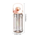 thumbnail image 3 of Sports Water Bottle, Pink Leakproof Large Capacity Water Cup, Scale Mark Portable Drink Vessel for Outdoor Fitness, Travel and Daily Sports Hydration, 3 of 6