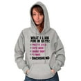 thumbnail image 4 of Cute What Look In Guys Dachshund Dog Hoodie Sweatshirt Women Brisco Brands L, 4 of 6