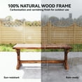 thumbnail image 4 of Outsunny Wooden Outdoor Bench, Rustic Garden Bench Loveseat, Carbonized, 4 of 10