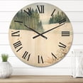 thumbnail image 2 of Designart 'Pine Forest In Snowy Winter Mountains' Traditional Wood Wall Clock, 2 of 5