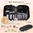 thumbnail image 2 of 15 pc STARTER KIT w/BRUSHES & CASE (BEIGE) Mineral Makeup Foundation Blush Bronzer Illuminating Veil Set Bare Skin Matte Powder, 2 of 6