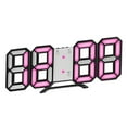 thumbnail image 4 of DOLITY 3D Wall Time Clock Desktop LED Alarm Clocks for Home Bedroom Living Room B_Pink, 4 of 6