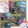 thumbnail image 1 of (ZQS3099-AB) Diamante AB parcial Diamante Paisaje Jardín Paisaje Serie Diamante Resina 40 * 60 CM Tamaño del lienzo 45 * 65 cm, 1 of 9
