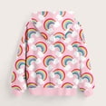 thumbnail image 3 of Kids Little Big Girls Hoodie Cute Rainbow Print Fleece Pullover Sweatshirt with Pockets Fall Winter Casual Long Sleeve Shirts Tops 3-8 Years, 3 of 3