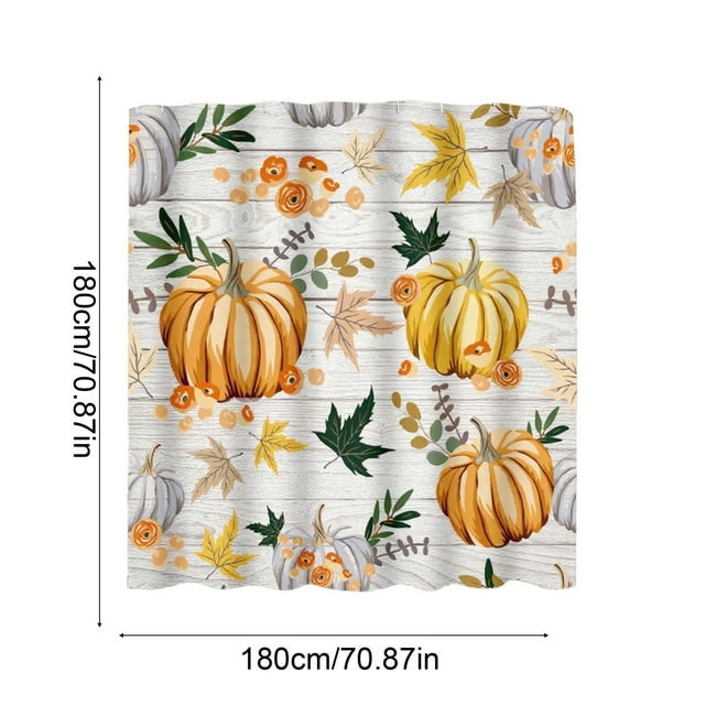 Chmadoxn Décorations d'Halloween, Rideau de Douche Épaissi Imperméable Ensemble de Tringle Rideau de Douche en Polyester Sans Perçage