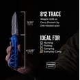 thumbnail image 6 of Buck Knives 812 Trace Partially-Serrated Pocket Knife, Blue, 6 of 6