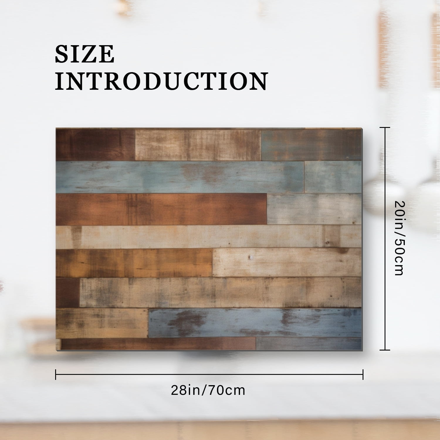 Diatomite Stove Covers for Glass Stoves, Wooden Print Multicolored Rustic Distressed Design Multipurpose Cooktop Protector, Square Foldable Decorative Pad for Kitchen RV (28×20 Inch)