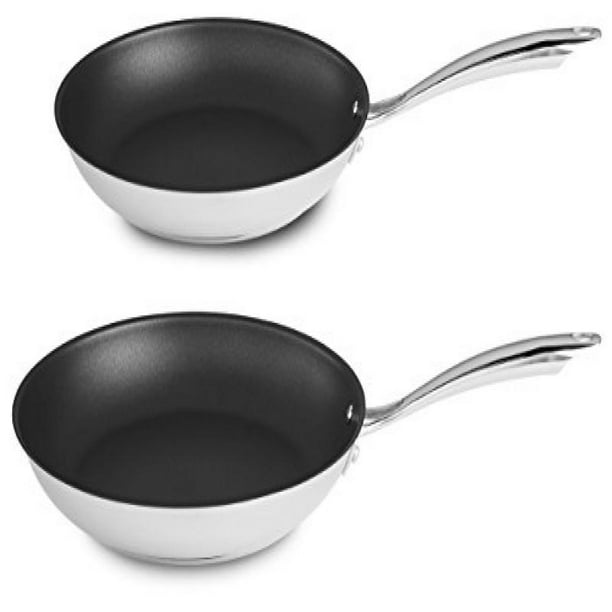 KitchenAid KCS10NTLS Stainless Steel 10" and 12" Nonstick Skillets Twin