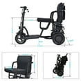 thumbnail image 5 of QEEKA Foldable 3 Wheel Mobility Scooter for Seniors and Adults,Fits in Car Trunk,Lightweight & High-Power 700W,300lbs Capacity,20 mile Range,Black, 5 of 24