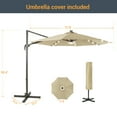 thumbnail image 4 of FLAME&SHADE 11FT Round Cantilever LED Umbrella For Your Outdoor Space – 240g Solution-Dyed Fabric, Aluminum Frame, and Innovative 360° Rotation System,Sand, 4 of 8