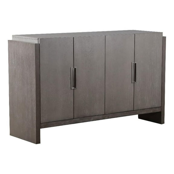 Furniture of America Telli Wood Two-Tone Server with Drawers and Shelves in Gray