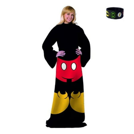 Mickey Mouse Disney Comfy Throw Blanket w/ Sleeves Snuggie ...