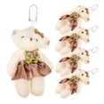 thumbnail image 1 of KAKOWELY 5 mini osos con cadenas colgantes, muñecos de peluche, materiales para ramos de ositos pequeños, 1 of 5