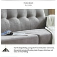 thumbnail image 2 of 74'' x 35.8'' x 30.3'' Modern Sofa for Living Room, Mid-Century Upholstery Fabric Sectional Sofas & Couches, Futon Sofa Beds with Solid Wood Leg, Loveseat Sofas for Small Space, Brown, S5196, 2 of 8